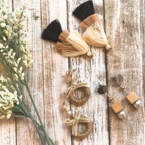 Set of 3 pairs vintage earrings